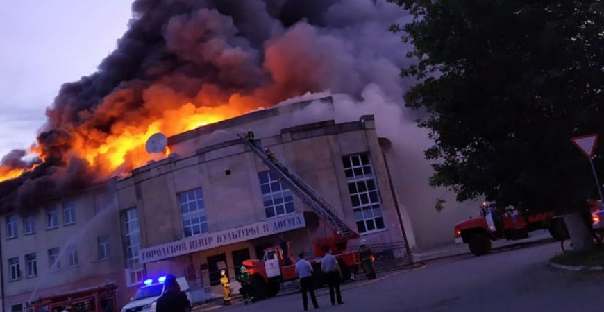 В Гусь-Хрустальном произошел масштабный пожар